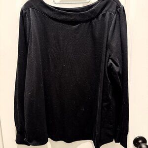 Croft & Barrow from Kohls Black Long Sleeve Boat Neck Shirt XL